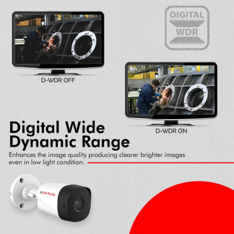 CP Plus HD 2.4-MP Bullet CCTV (CP-URC-TC24PL2) - Image 5