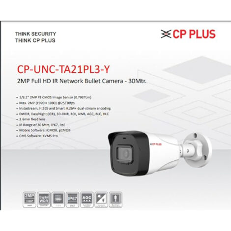 CP Plus IP 2MP Bullet CCTV with MIC (CP-UNC-TA21PL3C-Y) - Image 2