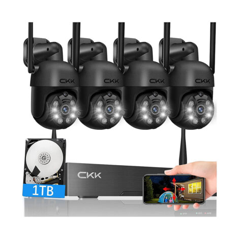 CKK 3MP Wireless Security Camera System with 1TB HDD