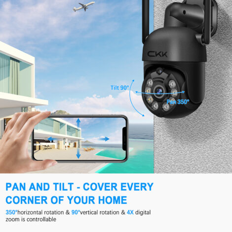 CKK 10CH NVR + 4 Wireless PTZ Cameras, No HDD ? Model W1108-4xC102 - Image 2